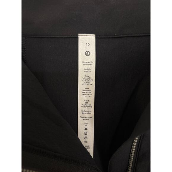 Lululemon Shorts Womens 10 Relaxed Fit Super High Rise SHR Cargo Short 4" Black - Picture 5 of 5